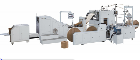 High Speed Paper Shopping Bag Making Machine With Flat Handle PE , HDPE Food Paper Bag Making Machine