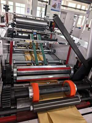 Bag Sealing And Cutting Machine Kraft Paper Bag Production Machine Offering Power Consumption 5-10 KW for Bag Fabrication