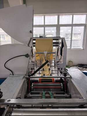 Bag Sealing And Cutting Machine Kraft Paper Bag Making Machine With 420 To 600 Mm Bag Width And 400 Mesh Ceramic Printing Roller