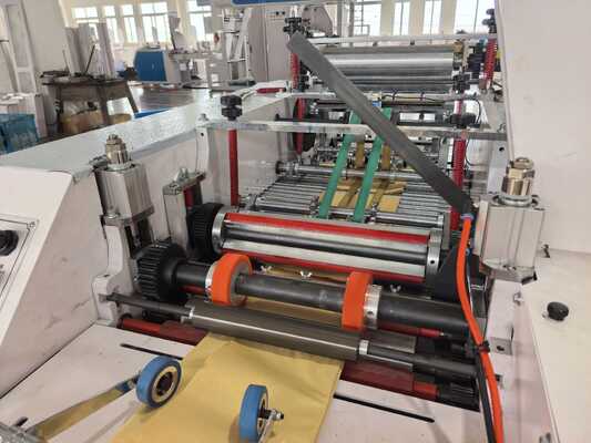 Bag Sealing And Cutting Machine Kraft Paper Bag Making Machine With 420 To 600 Mm Bag Width And 400 Mesh Ceramic Printing Roller