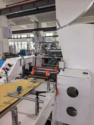 Bag Sealing And Cutting Machine Kraft Paper Bag Making Machine With 420 To 600 Mm Bag Width And 400 Mesh Ceramic Printing Roller