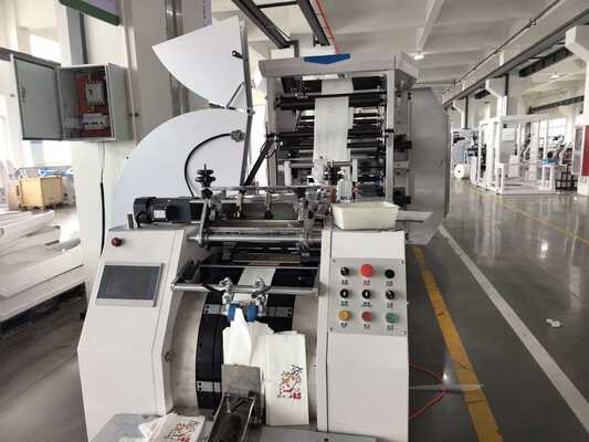 CMYK Flexo Printer Paper Shopping Bag Making Machine 50Hz 60Hz Power Supply Total Power 15 KW Suitable for Large Scale Packaging