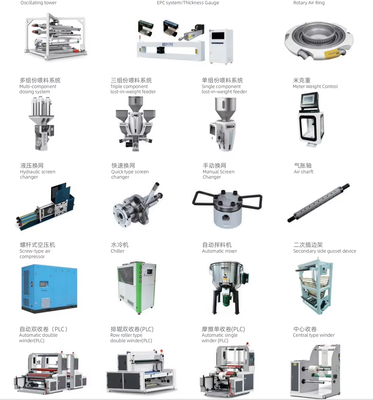 PLC With Touch Screen Control System Film Extruder Machine Agriculture Application Diameter Of Screw 55mm 2 or 65mm 2mm